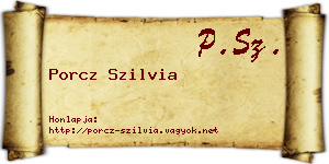 Porcz Szilvia névjegykártya